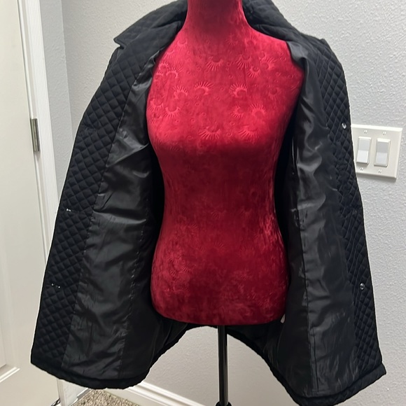 Gallery quilted mid-length women’s coat black - Picture 5 of 6